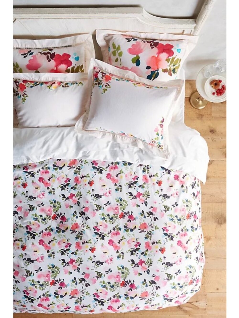 Anthropolgie Deanna Duvet Cover Queen Floral Helen Dealtry Button Close Retired - Picture 14 of 14